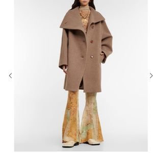 NWT Acne Studios Oschelle Funnel-neck Wool-blend Coat in Brown